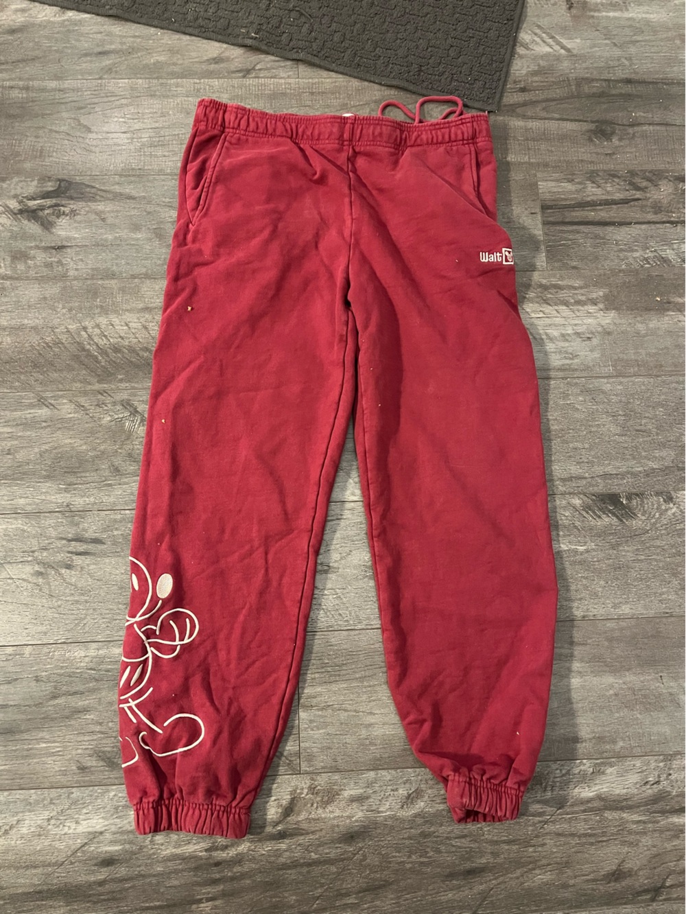 Red Disney Mickey Graphic Jogger Sweatpants